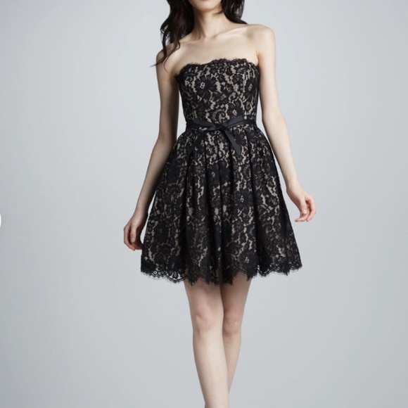 EUC Neiman Marcus Strapless Robert Rodriquez Lace Party Dress Size 4 - Picture 7 of 8